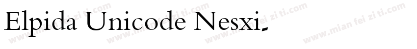 Elpida Unicode Nesxi字体转换